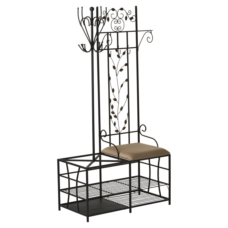Clift Hallway Storage Bench with Coat Rack & Umbrella Holder.