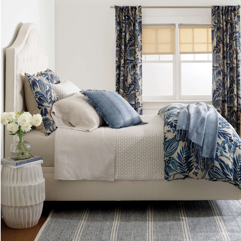 Antigua Linen Duvet Cover, Blue, Full/Queen Duvet Cover