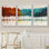 " Red Blue Pastel Forest Wilderness Plants Modern Art Farmhouse Country Landscape Colourful " 3 - Pieces