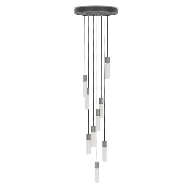 Basalt 9 - Light Pendant, Stainless Steel