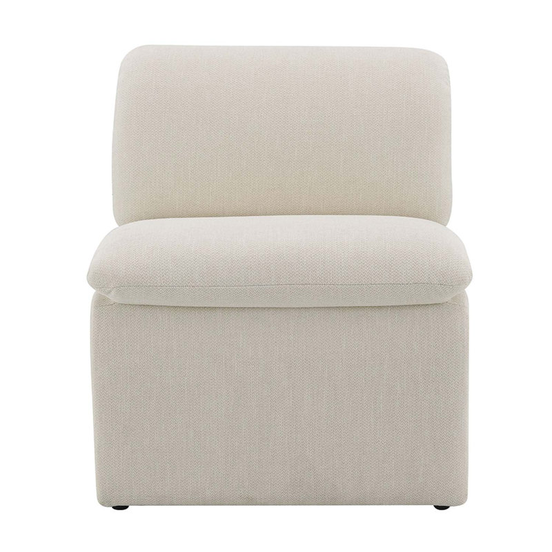 Fauteuil d'appoint Jaeda, Boucle ivoire, Ivoire ivoire