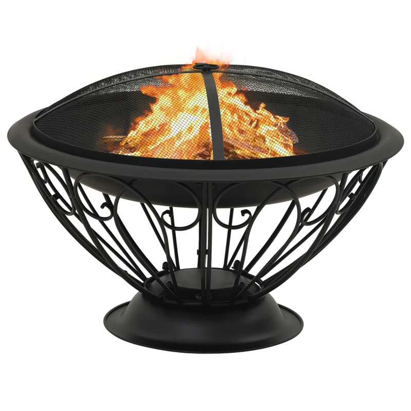 Edelen Fire Pit with Poker 75 cm XXL Steel