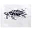 Monogramme de tortue noire - reproduction sur toile tendue-29491463