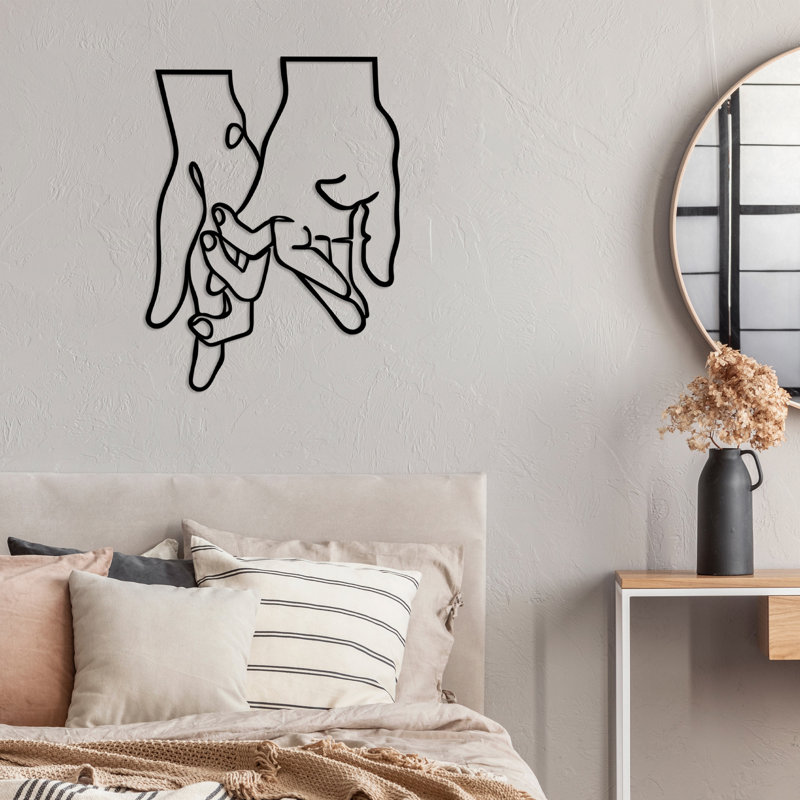 Elegant Decorative Metal Wall Accessory, Black Finish, 22.8 x 29.9 inches | 100% Metal Construction, Thickness: 0.06 inches | Perfect for Home Decor, Living Room, or Office, Durable and Stylish Design