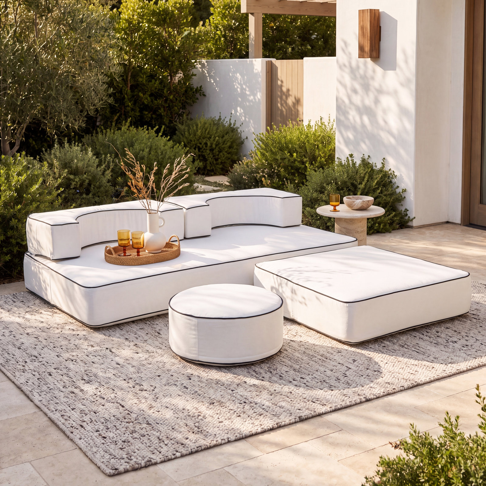 Delvina Modular Pillow Stack, White