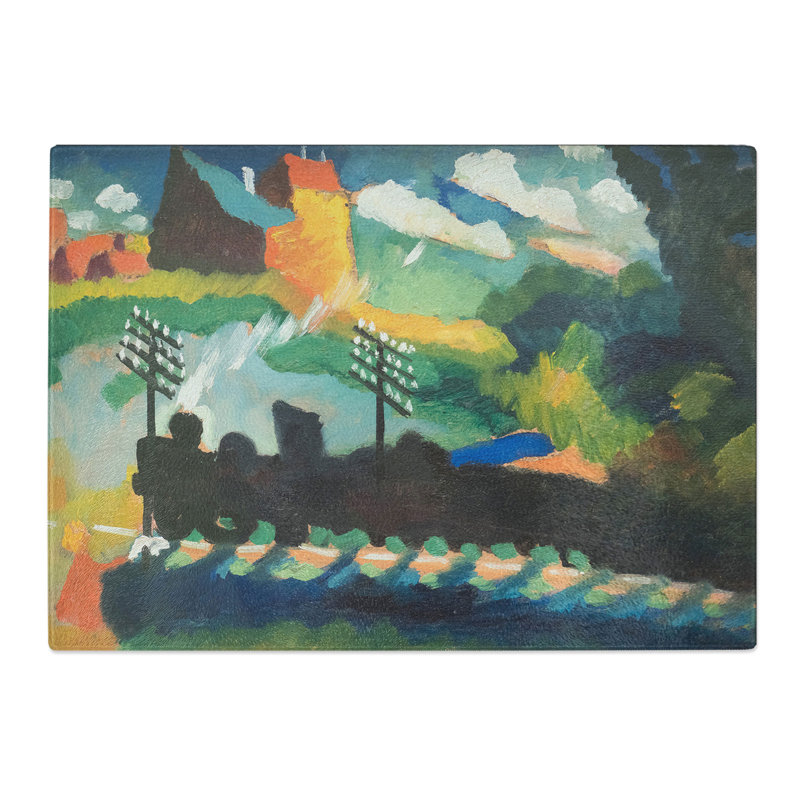 Railroad at Murnau by Wassily Kandinsky Chopping Board, 0.4cm H x 20cm W x 28.5cm L