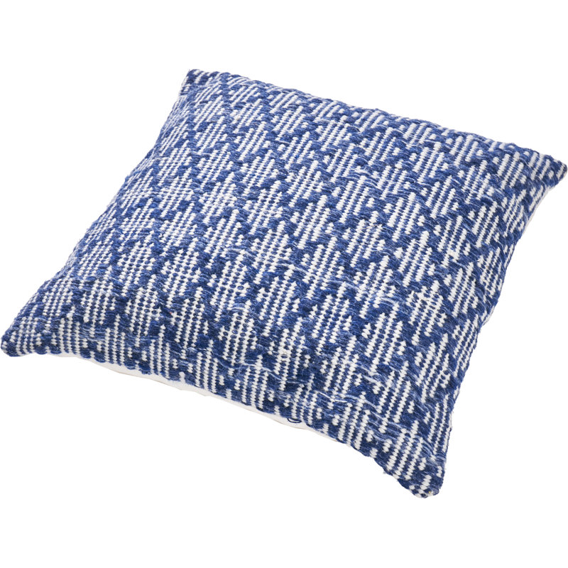 Indoor / Outdoor Ikat Square Throw Cushion, Blue