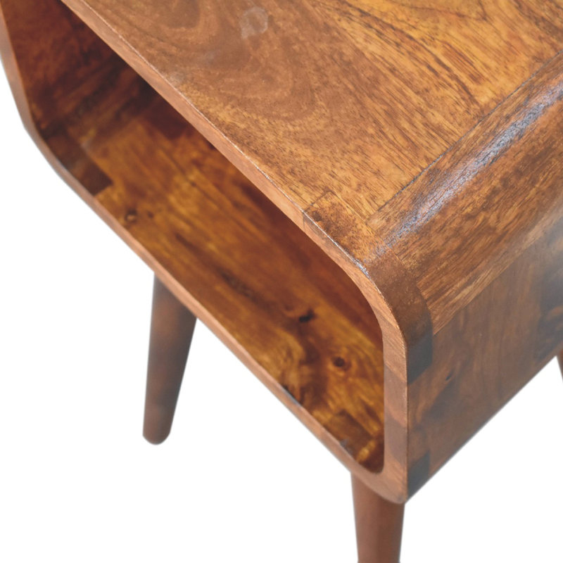 Table de chevet en bois massif, Châtaigne