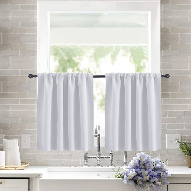 Kbndieu Solid Color Curtains Living Room Bedroom Kitchen Partition Curtains Home Curtains