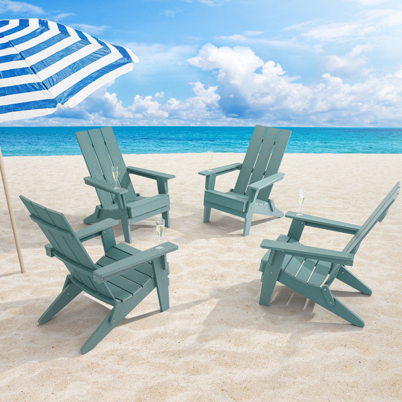Chaise Adirondack pliable Harborcreek Hips, Lac bleu