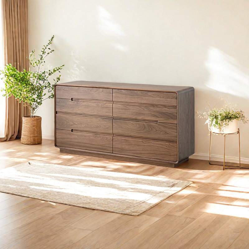 Commode d'appoint en noyer noir Simple Style