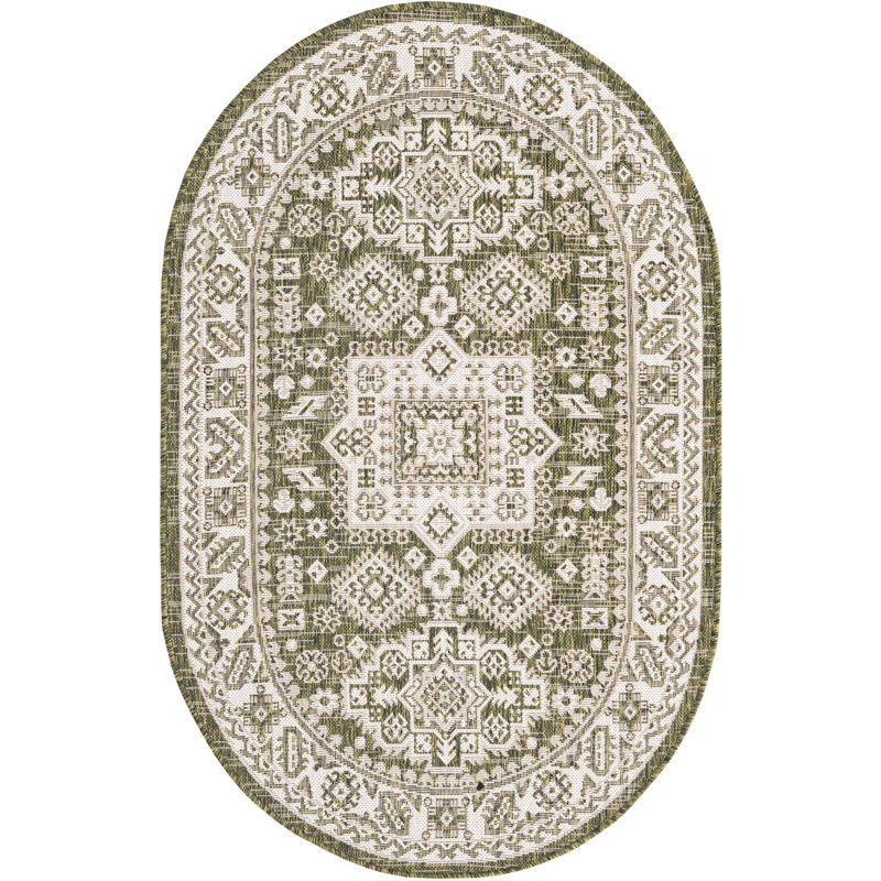 Tapis d'extérieur Chand, Ovale 3 pi 3 po x 5 pi 3 po