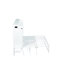 Lit escamotable en pin massif avec port USB et tablettes amovibles, pour l'efficacité du bureau personnel et de la chambre d'amis.-24766877-24766878