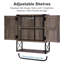 Armoire de salle de bain murale en bois avec tablette réglable et barre à serviettes-157346402