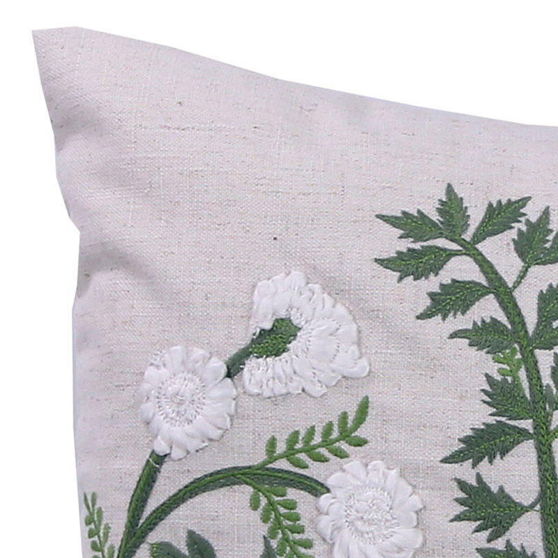 18" x 18" Indoor Throw Pillow, Green Floral