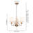 3 - Light 20.8" Dimmable Boho Shaded Chandelier