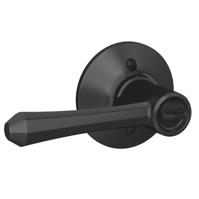 Dempsey Keyed Entry Lever with Plymouth Trim, Yes, Keyed Alike, Matte Black