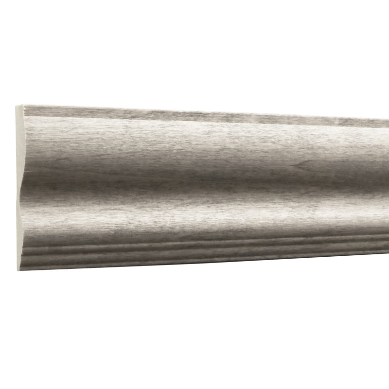 Gray Stained Colonial White Hardwood Chair Rail Moulding