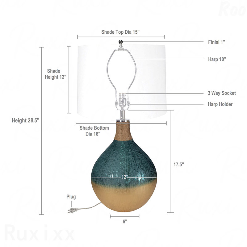 Table Lamp - Glass Accent Material