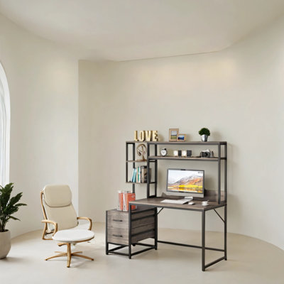 55-inch Grey Computer Desk