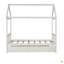 Structure de lit simple en bois massif avec lit gigogne simple, aucun sommier requis
