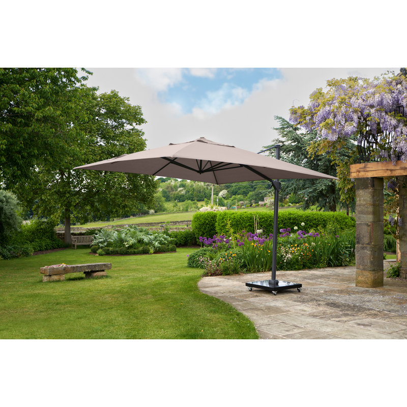 Aariyana 3m Square Parasol, Brown, Anthracite