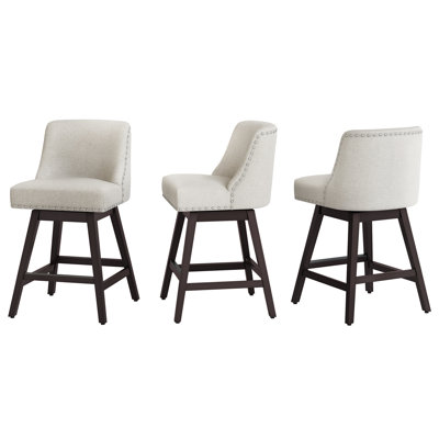 Caralyn Swivel Upholstered Counter Stool