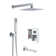 Shower & Tub Systems with 11.8" Rain Head and High Pressure Handheld, Wall Mounted, Rough in-Valve