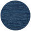 Tapis bleu marine / bleu en laine / coton / polyester tissé à la main Heiser 425-328014026