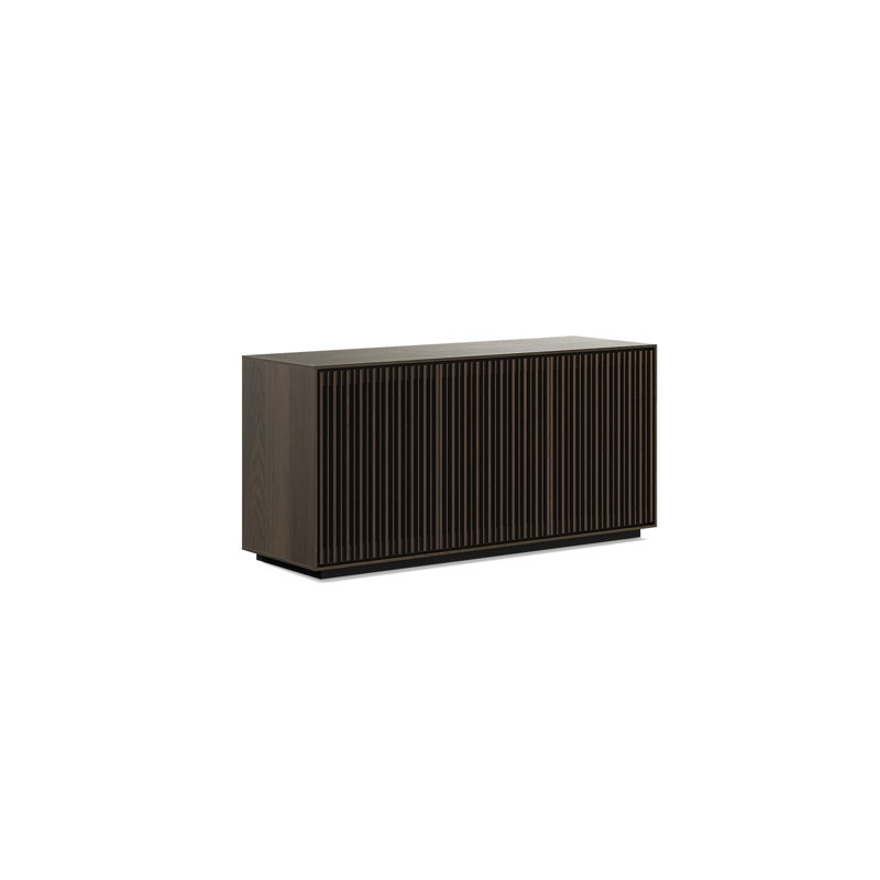 Profile 3-Door Media Storage Console, Toasted Oak
