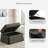 Upholstered Tan Skirted Rectangular Storage Ottoman with Lift-Top-1163956768