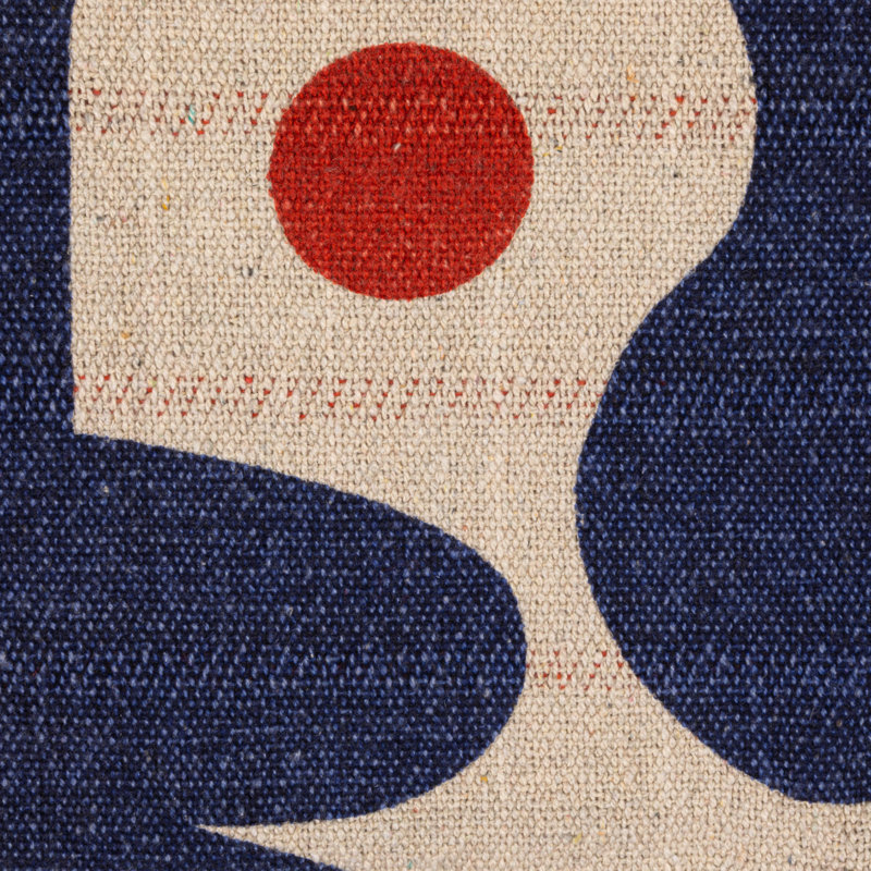 Woven Cotton Blend Throw With Abstract Design, Stripes And Tassels