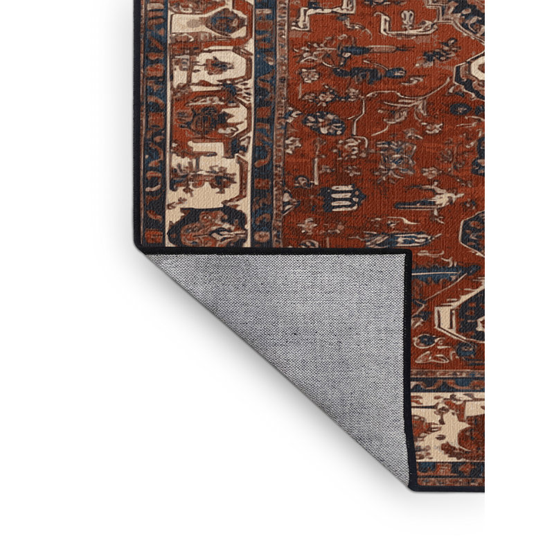 Tapis brun lavable à la machine, Carré 4 pi