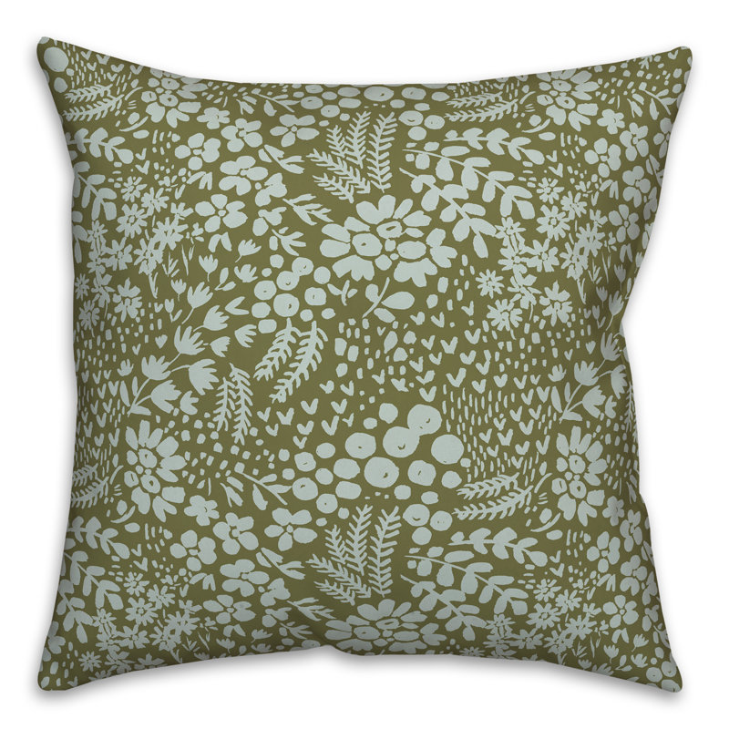 Coussin Floral, Vert