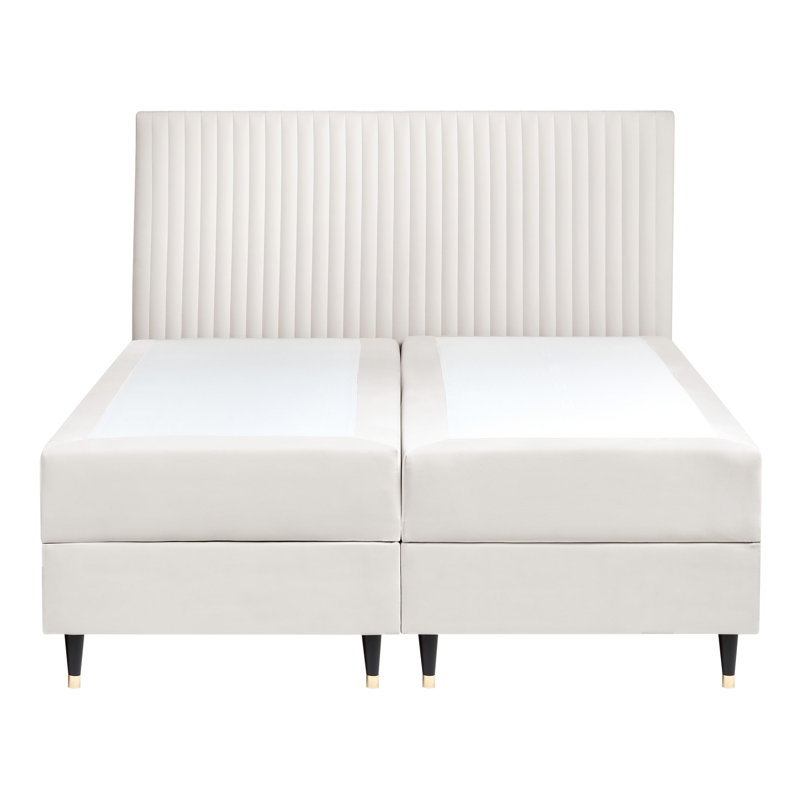 Upholstered Divan Bed, Kingsize (5'), Off White