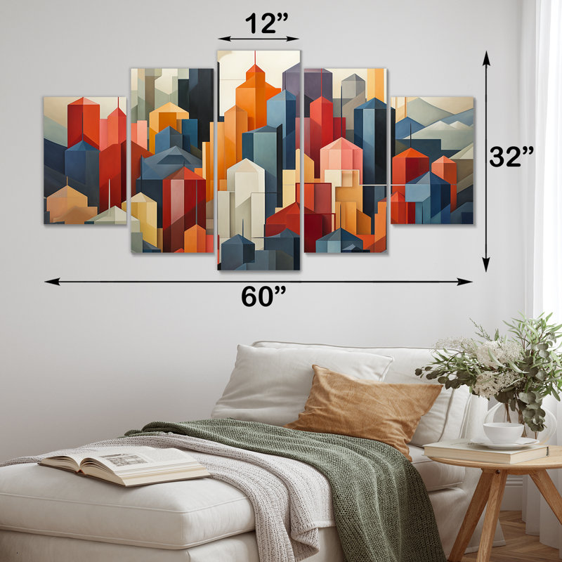 Ensemble de décoration murale cubique Los Angeles Skyline - Los Angeles Multipanel