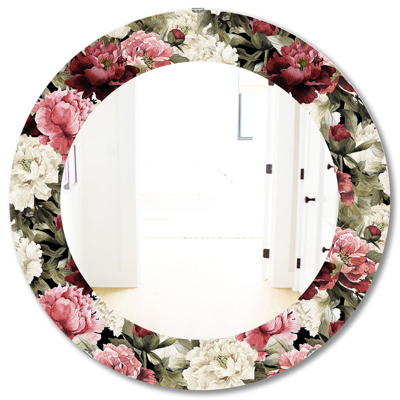 Miroir d'appoint traditionnel Obsidian Bloom 13, H 31,5 po x l po