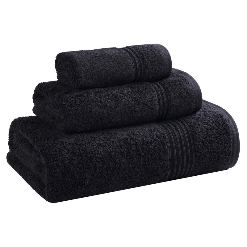 Ensemble de serviettes de bain 3 pièces Oleg Heritage, Noir