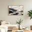Art mural sur toile noir et blanc avec lignes ondulées et arbres-835695320