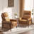 Mid-Century Modern Push-Back Recliner Chair, PU Leather Armchair-478461741
