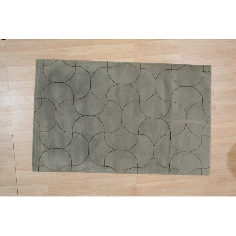 Tapis bleu en laine touffeté à la main Partridge
