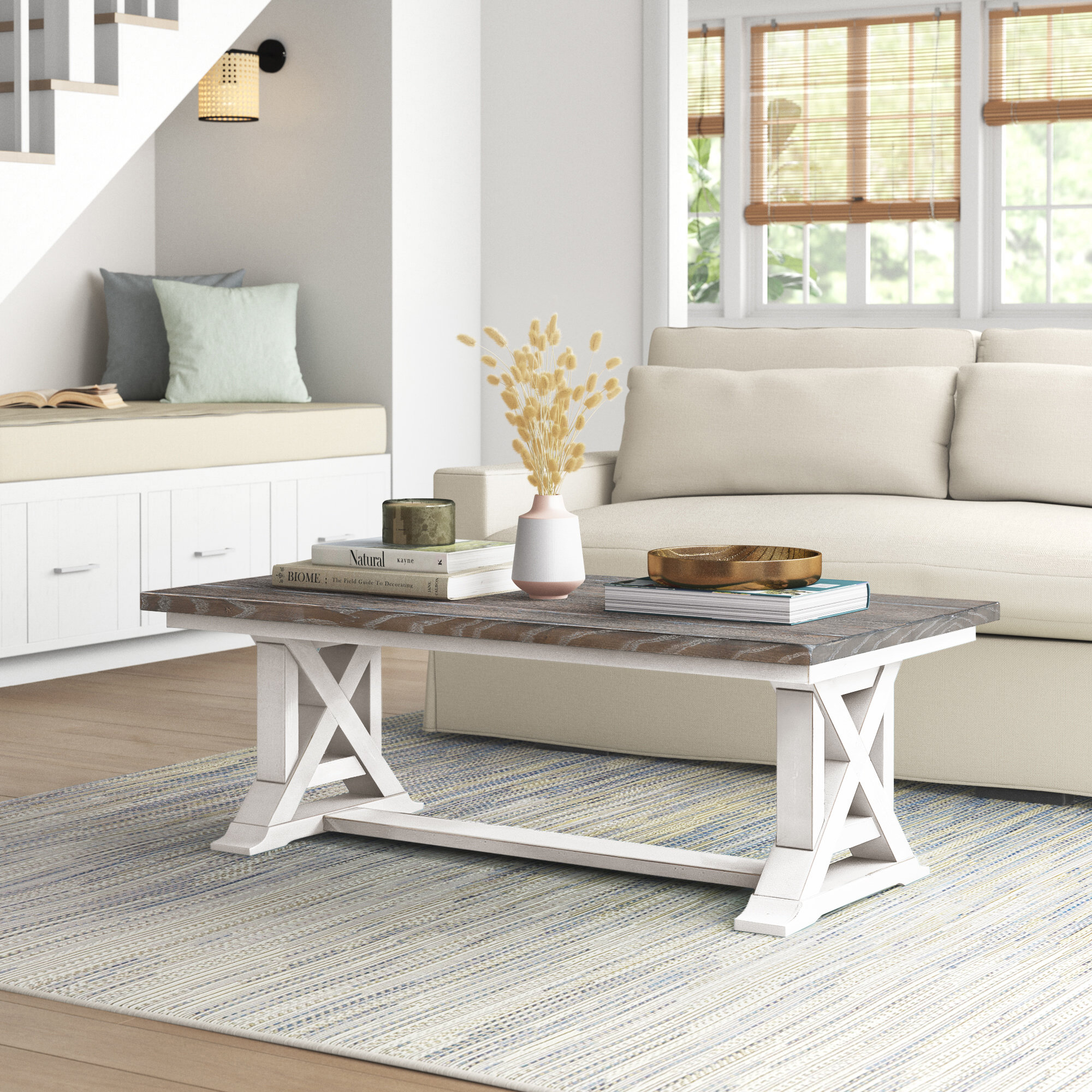 Rosecliff Heights Brenai Trestle Coffee Table & Reviews | Wayfair