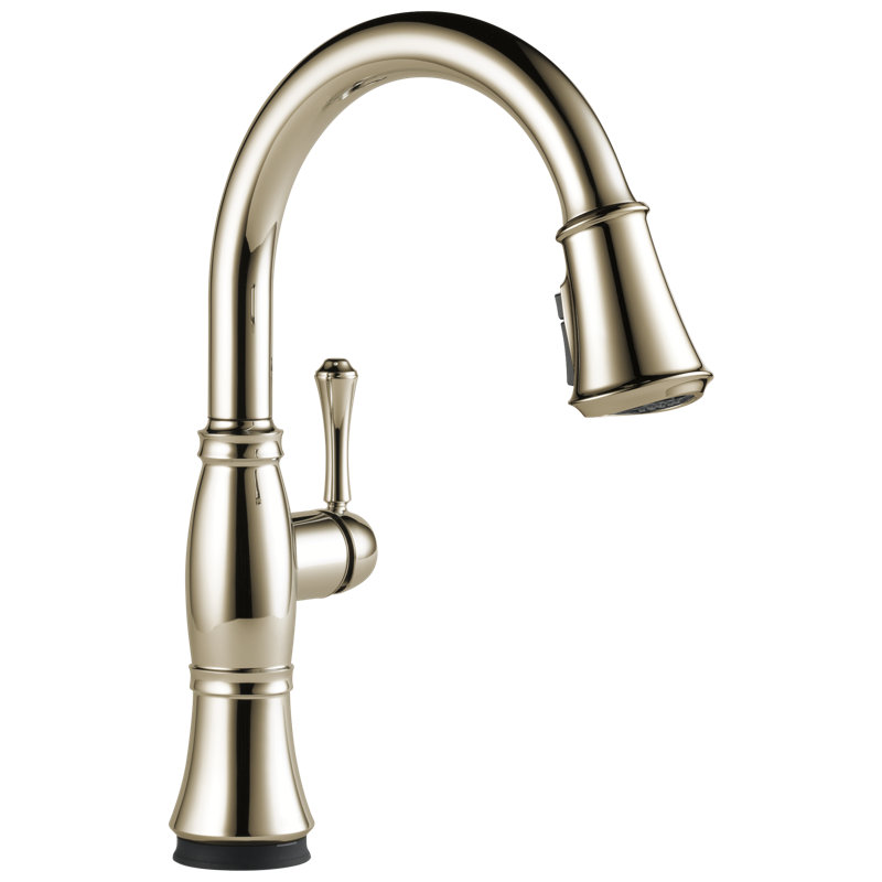 Cassidy Pull Down Touch Single Handle Kitchen Faucet with Side Spray, Polished Nickel