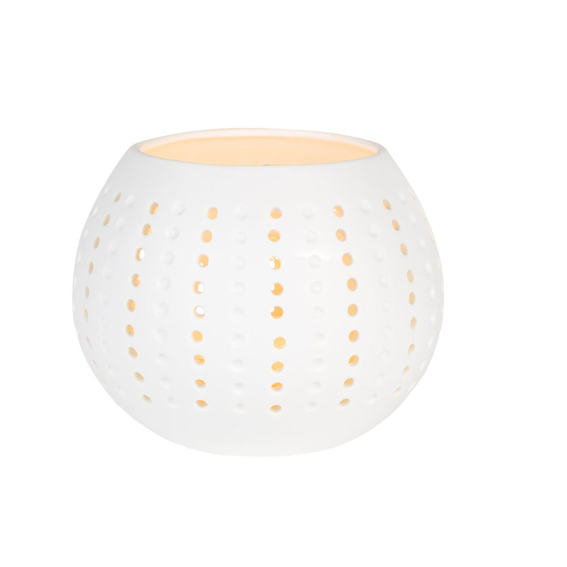 Porcelain Tealight Cup - Lines of Dots