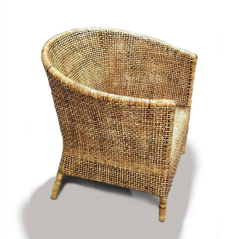 Inya Barrel Chair, Antique Brown