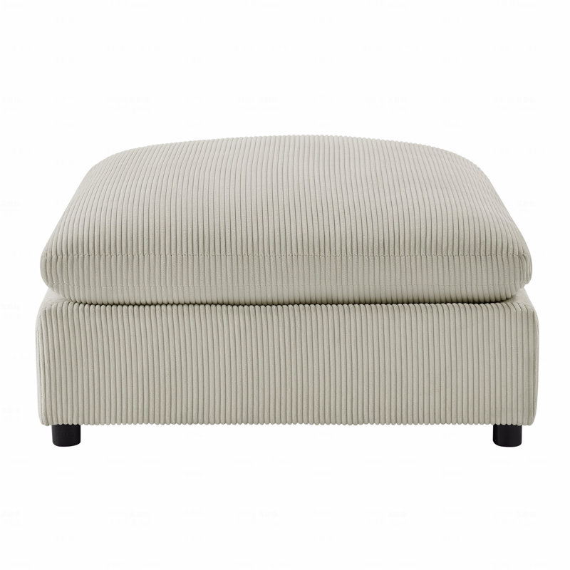Corduroy Upholstered Ottoman, For Living Room