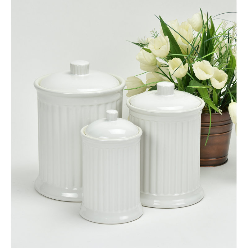 Ensemble de 3 pots Simsbury, blanc