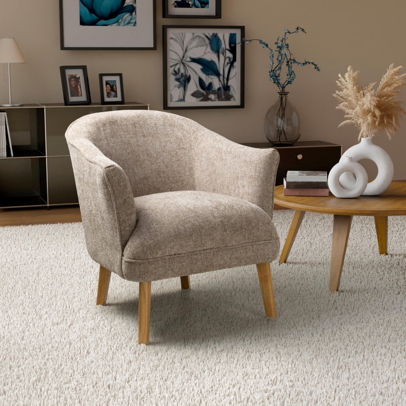 Raimunda Upholstered Armchair, Cream