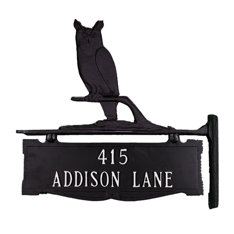 2-Line Address Post, Yes, Satin Black