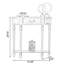Console demi-cercle en bois massif brun-273227937
